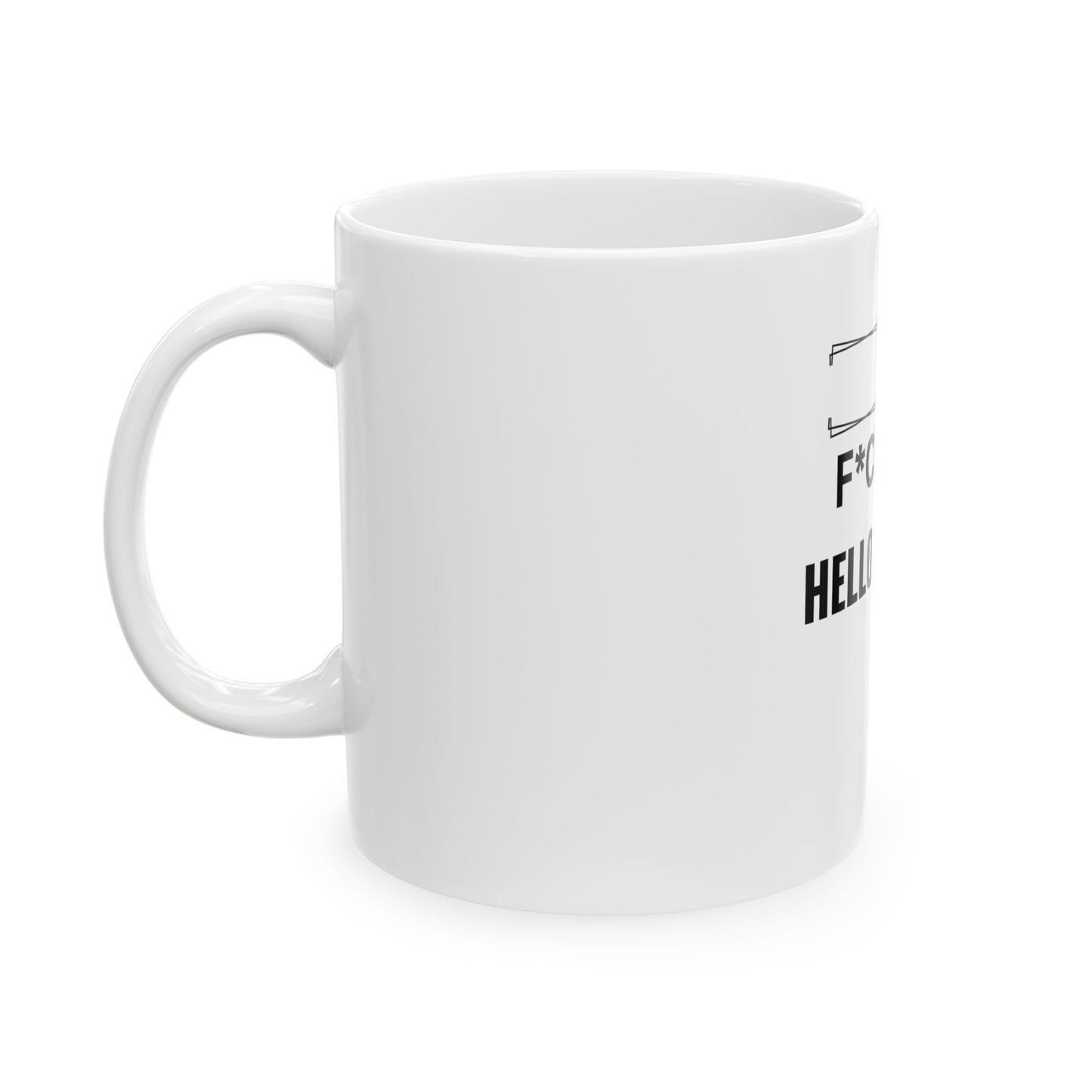 Funny Motivational Ceramic Mug - "F*** It Hello 2026" - Perfect Gift for Coffee Lovers, Office Decor, and New Year Celebrations