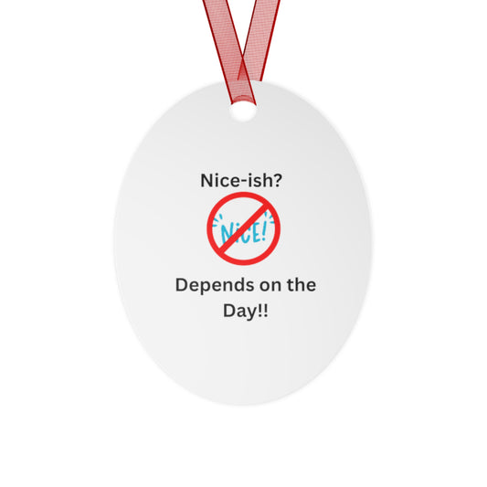 Humorous Metal Ornaments for Holiday Decor, Funny Christmas Decoration, Memorable Gift, Seasonal Keepsake, Unique Tree Ornament